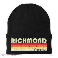 Richmond Ca California Funny City Home Roots Gift Retro 80s Beanie thumb 0