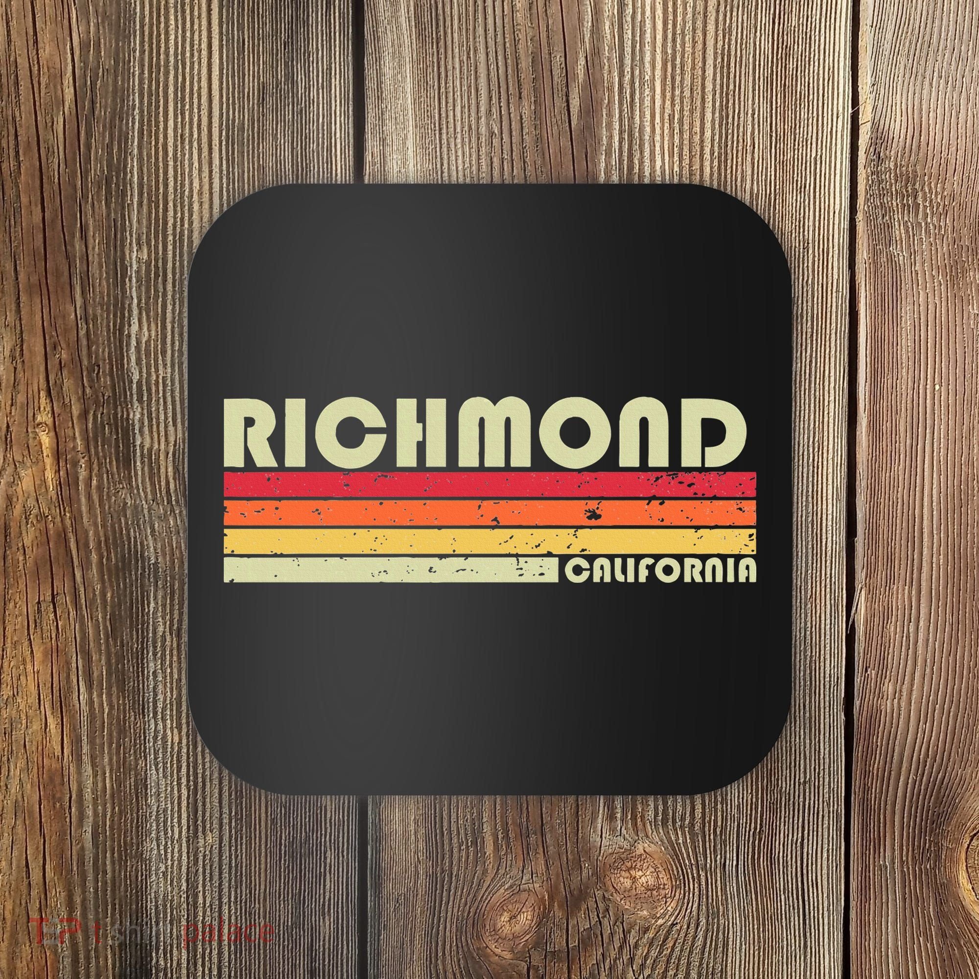 Richmond Ca California Funny City Home Roots Gift Retro 80s Coaster