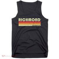 Richmond Ca California Funny City Home Roots Gift Retro 80s Tank Top thumb 0