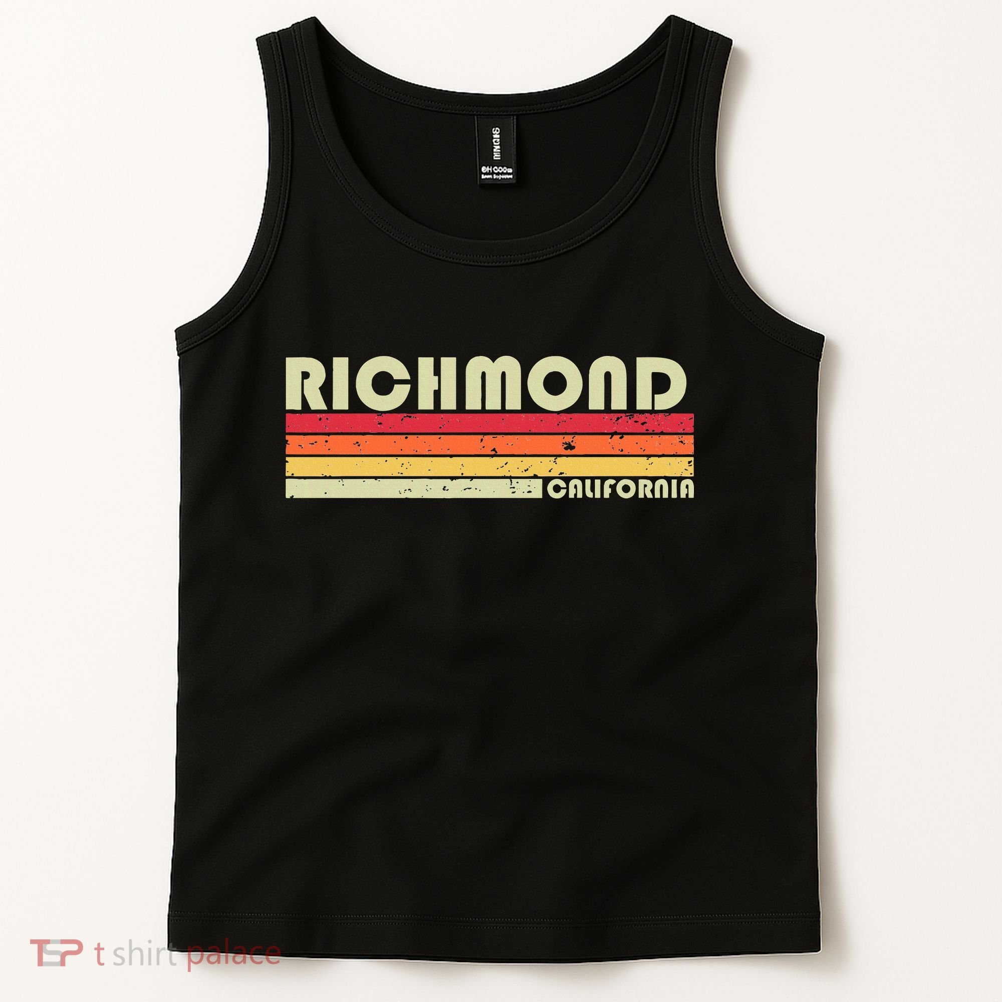 Richmond Ca California Funny City Home Roots Gift Retro 80s Tank Top