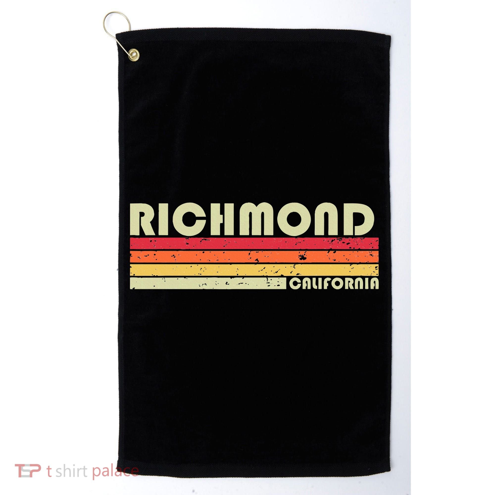 Richmond Ca California Funny City Home Roots Gift Retro 80s Golf Towel