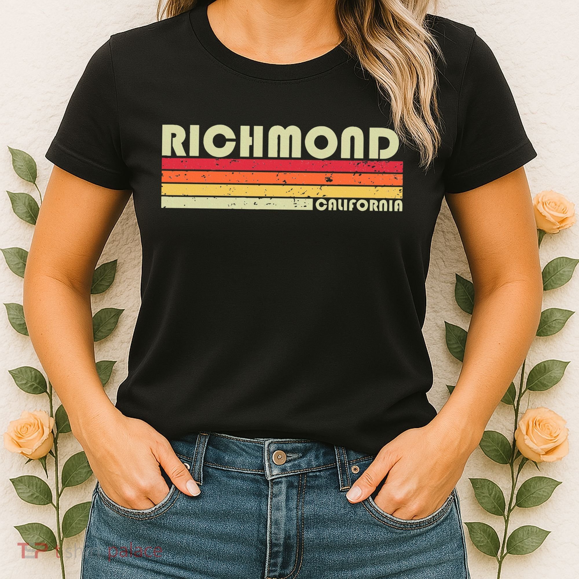 Richmond Ca California Funny City Home Roots Gift Retro 80s Women's T-Shirt