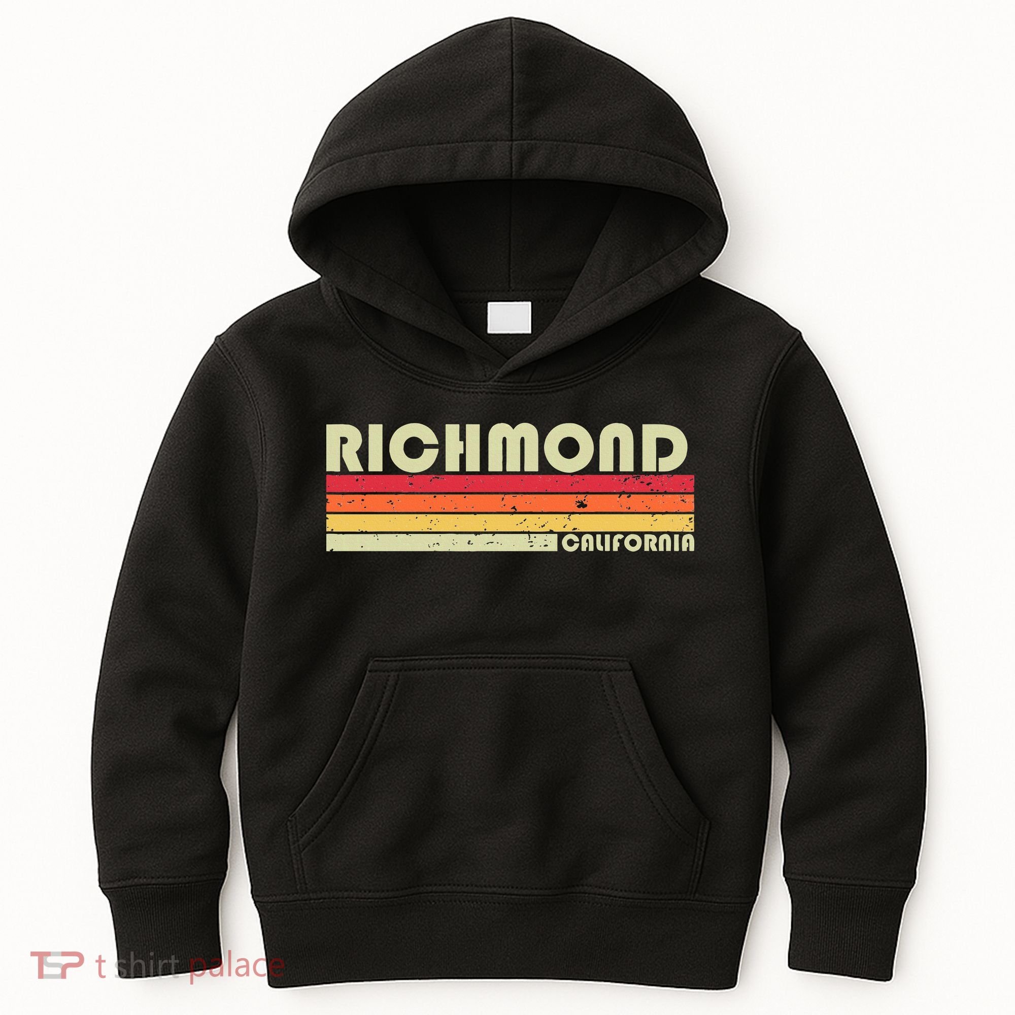 Richmond Ca California Funny City Home Roots Gift Retro 80s Kids Hoodie