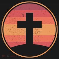 Retro Christian Cross USA-Made Doggie Bandana thumb 2