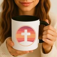Retro Christian Cross Coffee Mug thumb 3