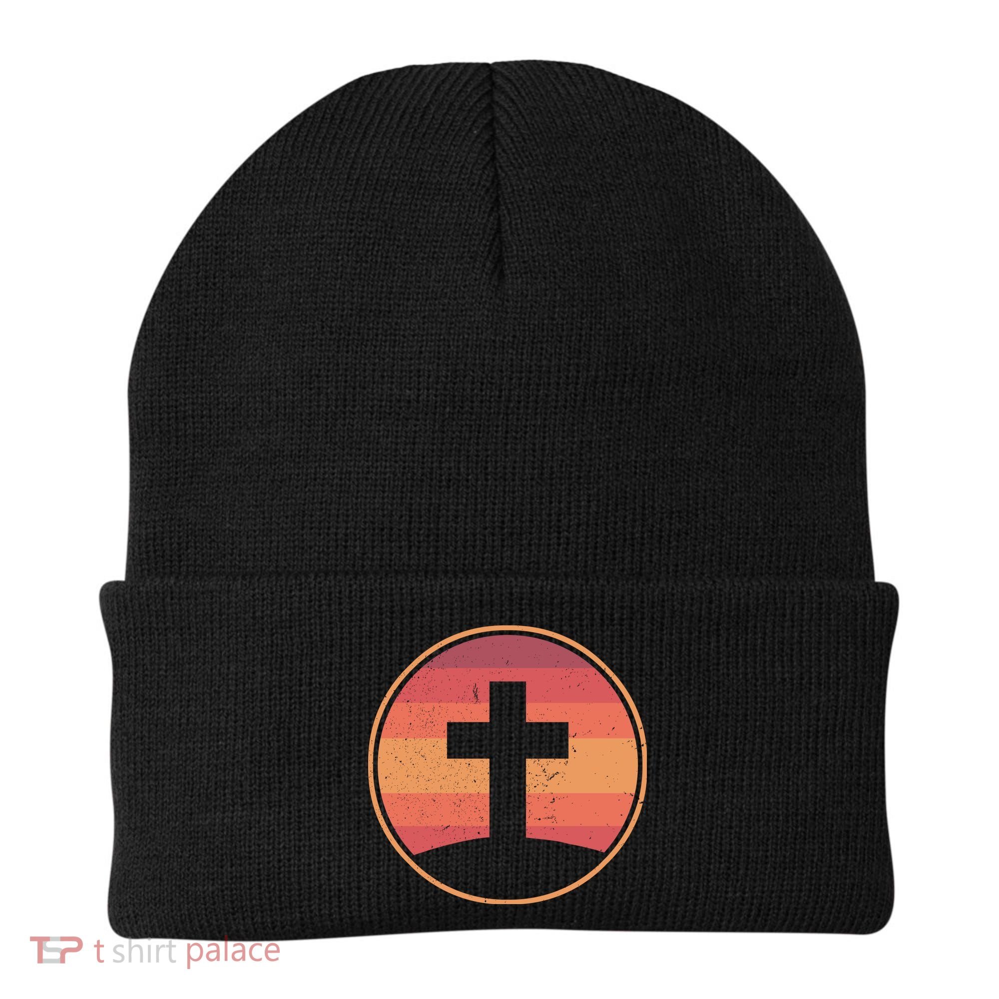 Retro Christian Cross Beanie