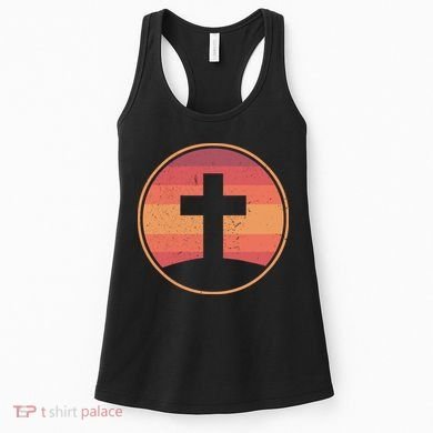 Retro Christian Cross Women's Tank Top