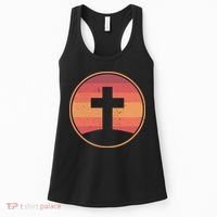 Retro Christian Cross Women's Tank Top thumb 0