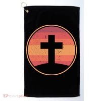 Retro Christian Cross Golf Towel thumb 0