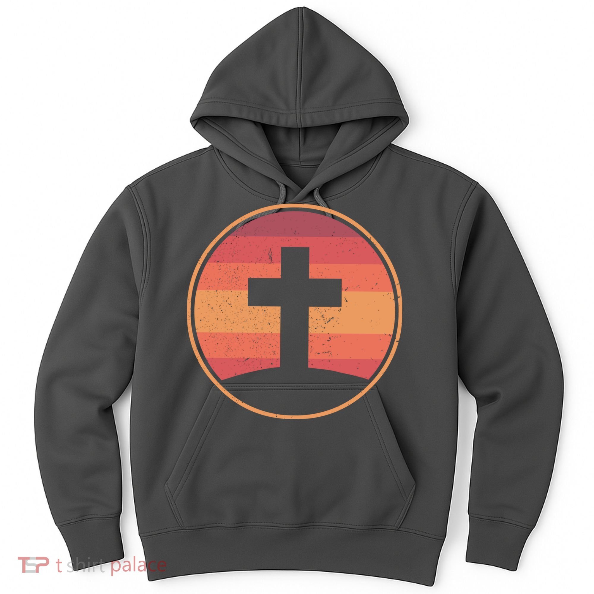 Retro Christian Cross Hoodie