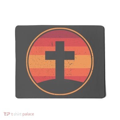 Retro Christian Cross Mousepad