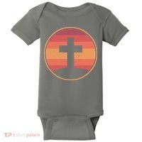 Retro Christian Cross Baby Bodysuit thumb 0