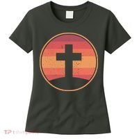 Retro Christian Cross Women's T-Shirt thumb 0