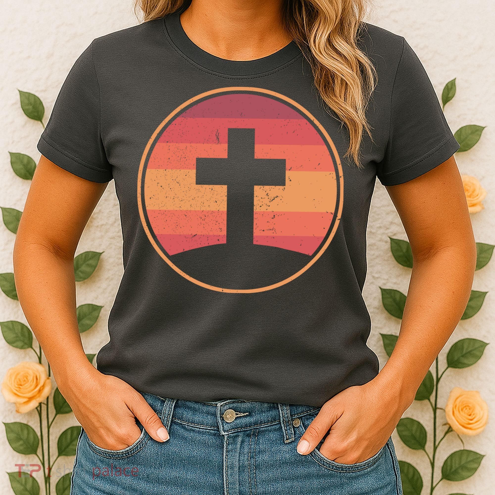 Retro Christian Cross Women's T-Shirt