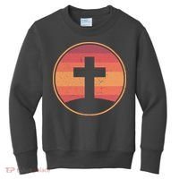 Retro Christian Cross Kids Sweatshirt thumb 0