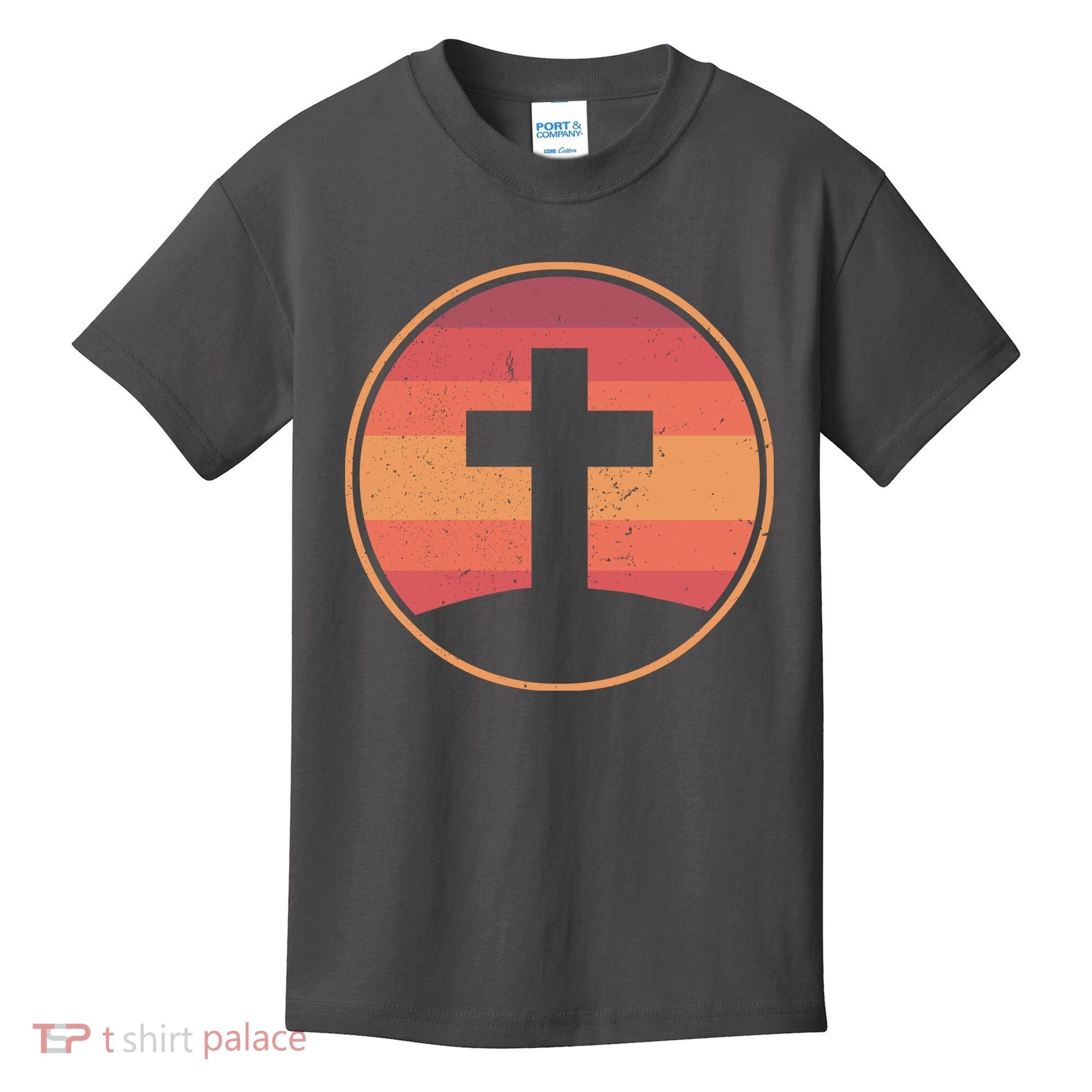 Retro Christian Cross Kids T-Shirt