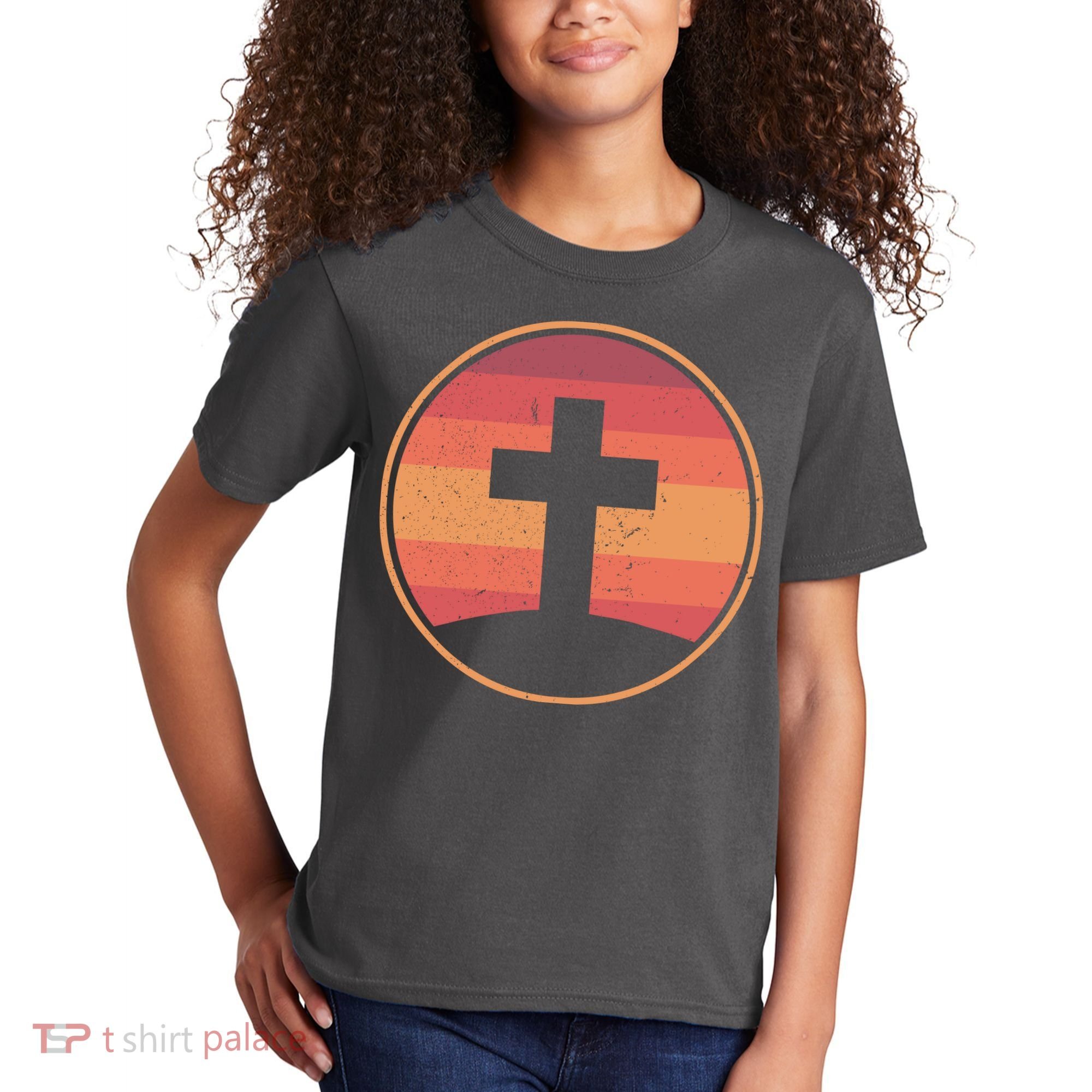 Retro Christian Cross Kids T-Shirt