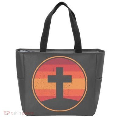 Retro Christian Cross Tote Bag