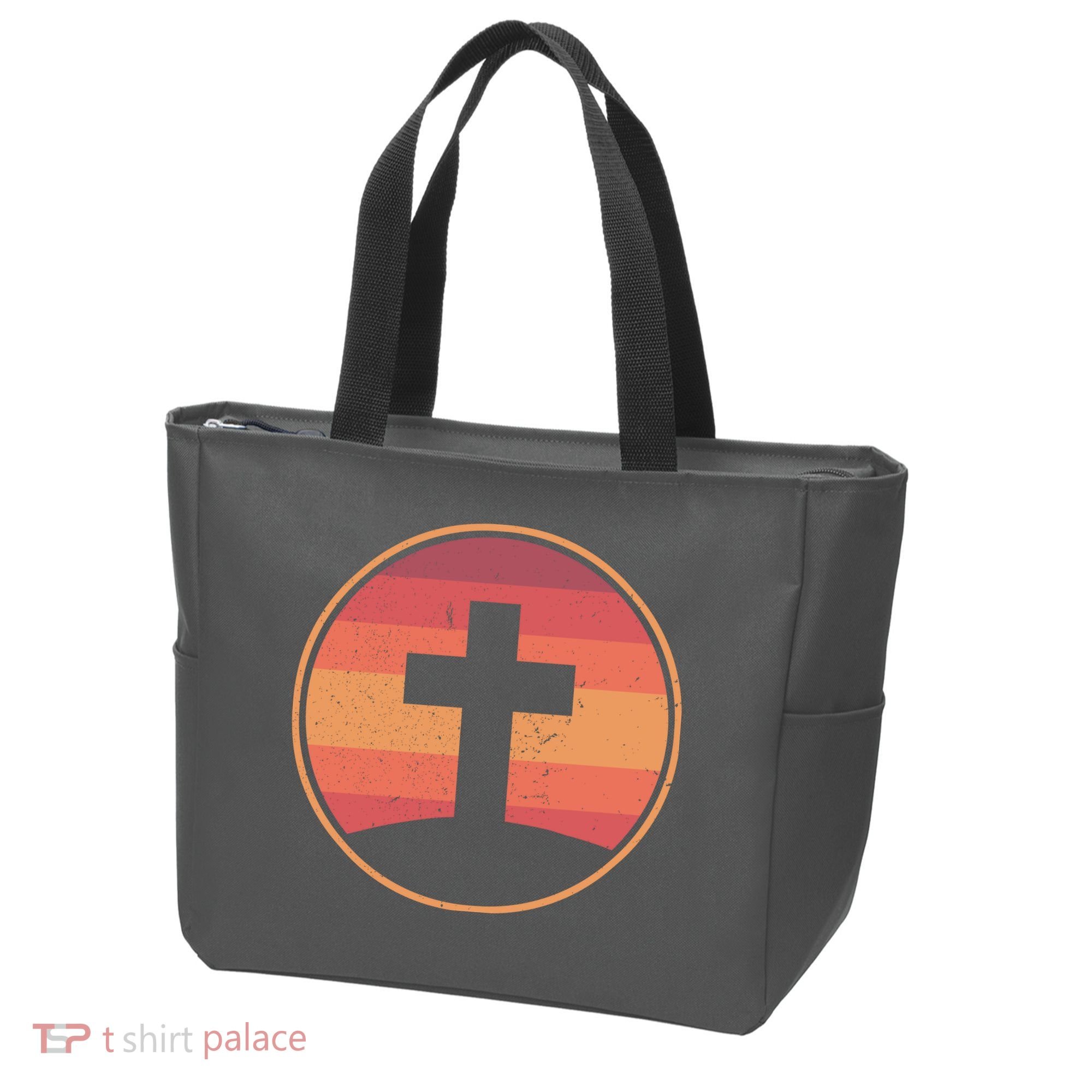 Retro Christian Cross Tote Bag