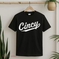 Retro Cincy Cincinnati Ohio Vintage Cursive Script Throwback T-Shirt thumb 2