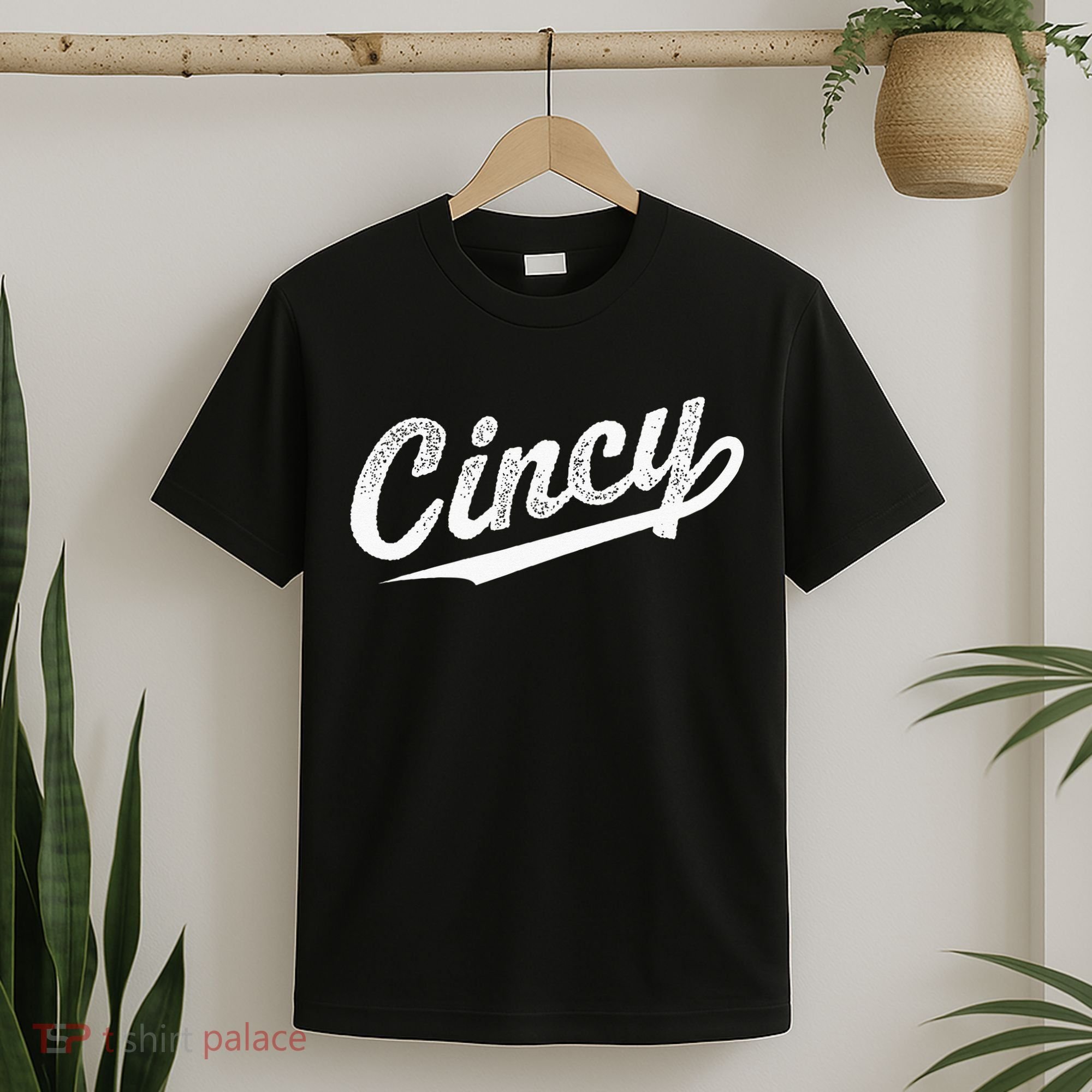 Retro Cincy Cincinnati Ohio Vintage Cursive Script Throwback T-Shirt