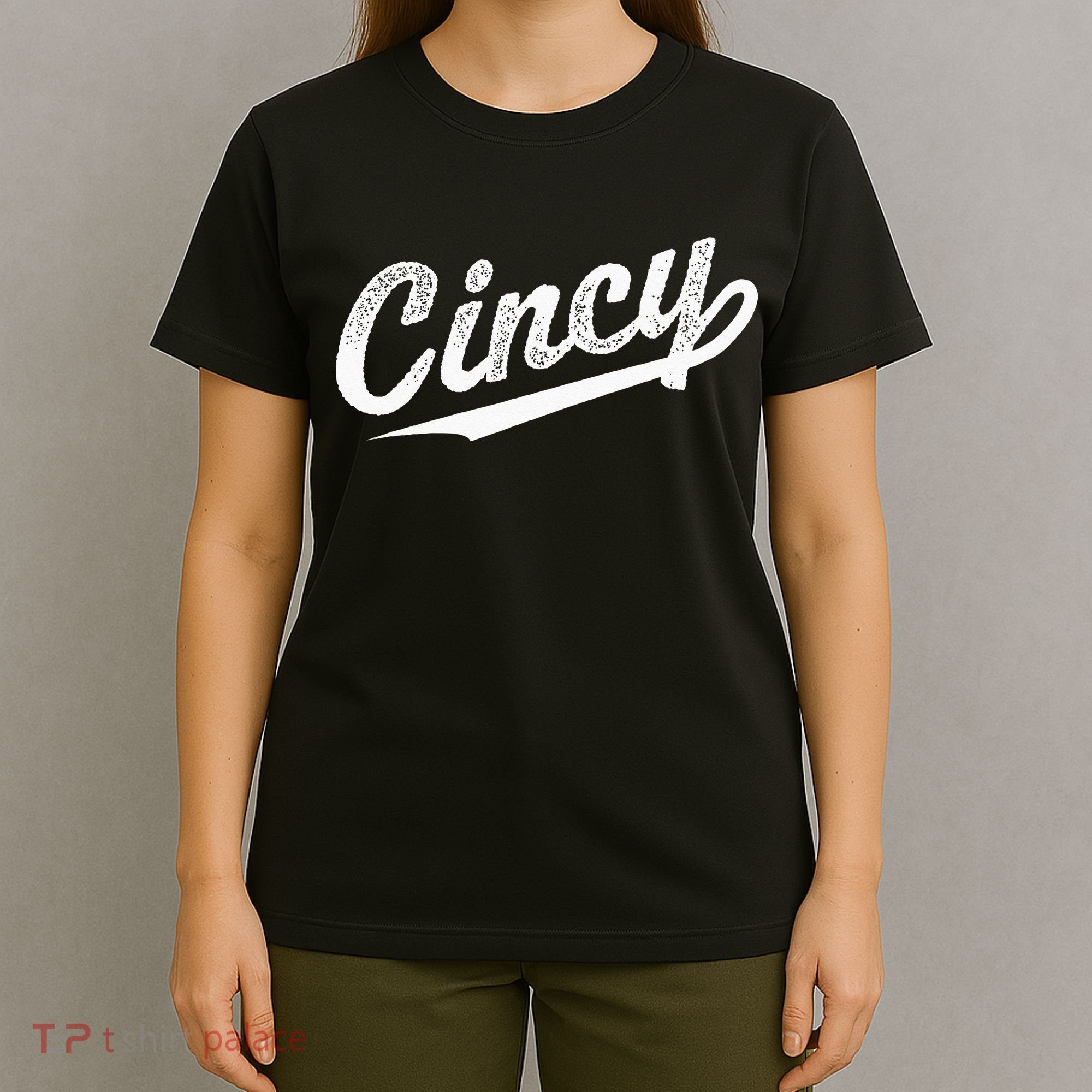 Retro Cincy Cincinnati Ohio Vintage Cursive Script Throwback T-Shirt