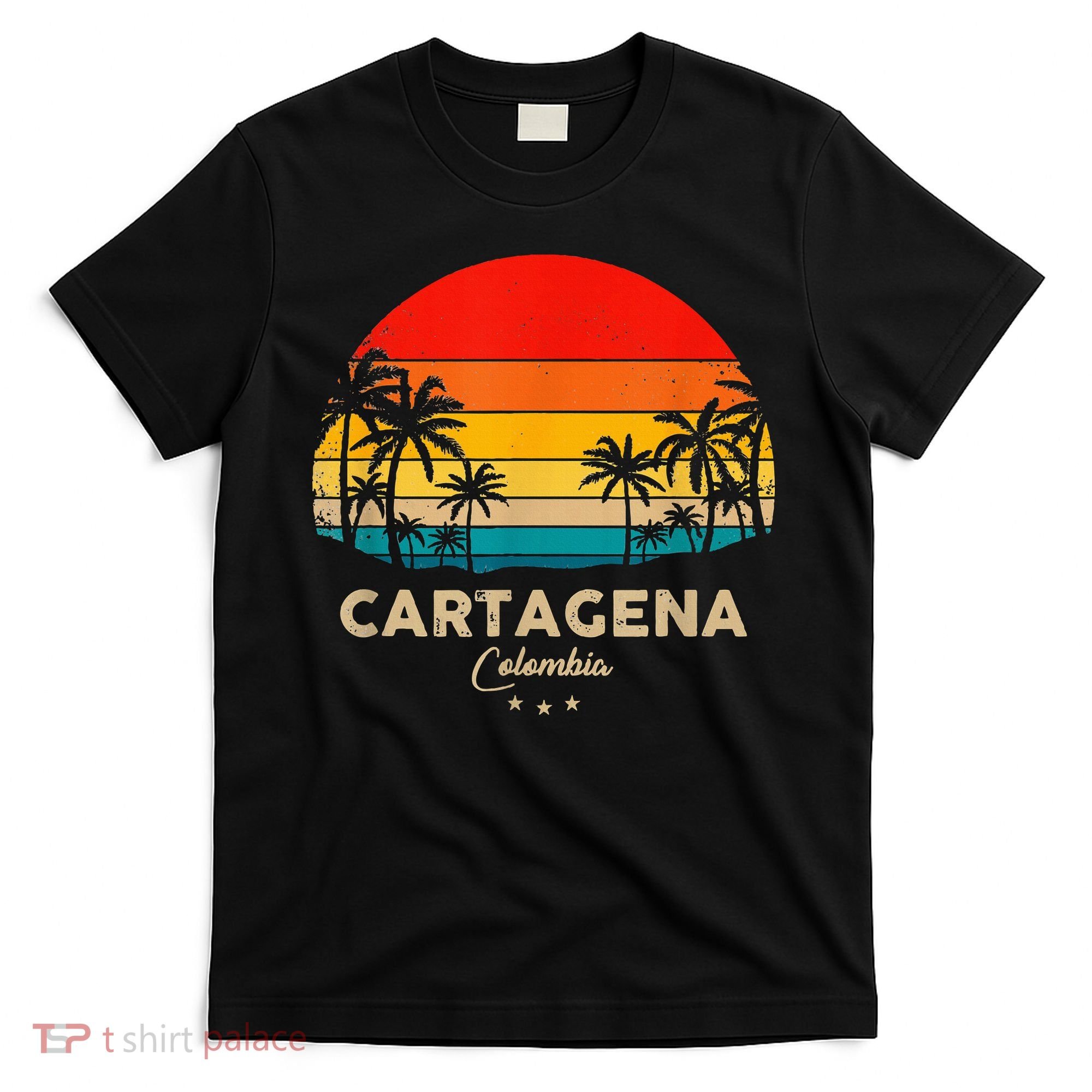 Retro Cartagena Colombia Souvenir Sunset Great Trip Gift T-Shirt