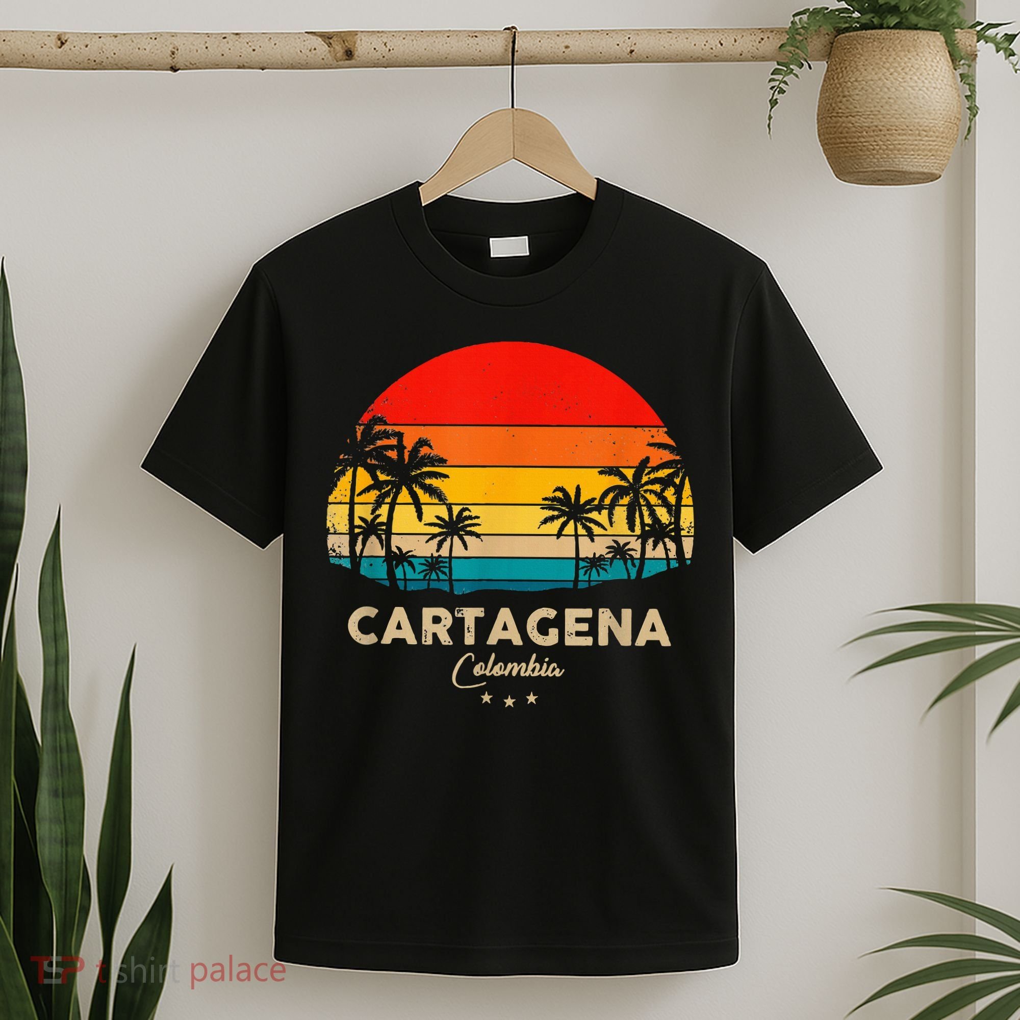 Retro Cartagena Colombia Souvenir Sunset Great Trip Gift T-Shirt
