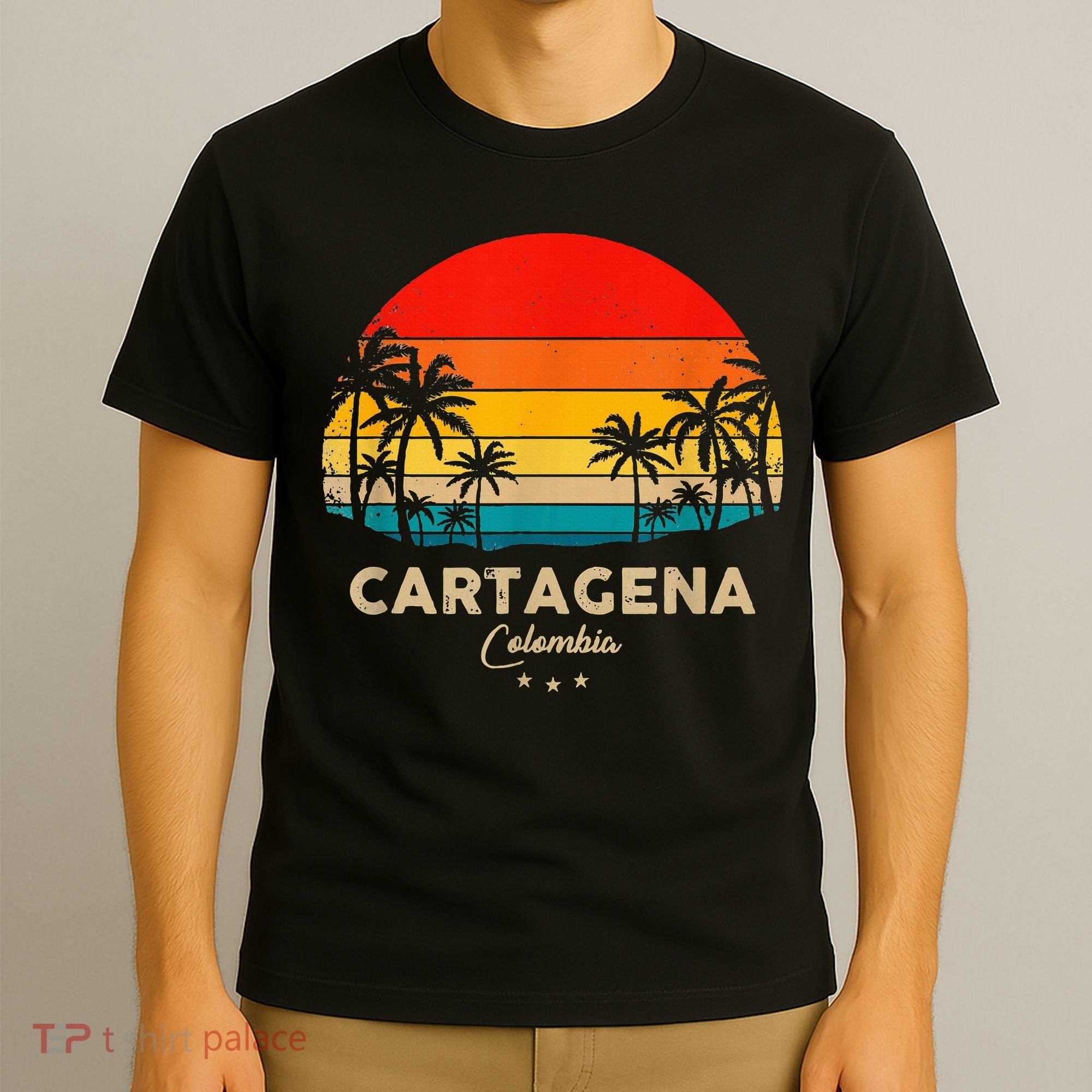 Retro Cartagena Colombia Souvenir Sunset Great Trip Gift T-Shirt