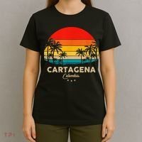 Retro Cartagena Colombia Souvenir Sunset Great Trip Gift T-Shirt thumb 4