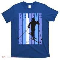 Retro Cross Country Skiing Winter Ice Sports Snow Cute Gift T-Shirt thumb 0
