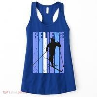 Retro Cross Country Skiing Winter Ice Sports Snow Cute Gift Women's Tank Top thumb 0