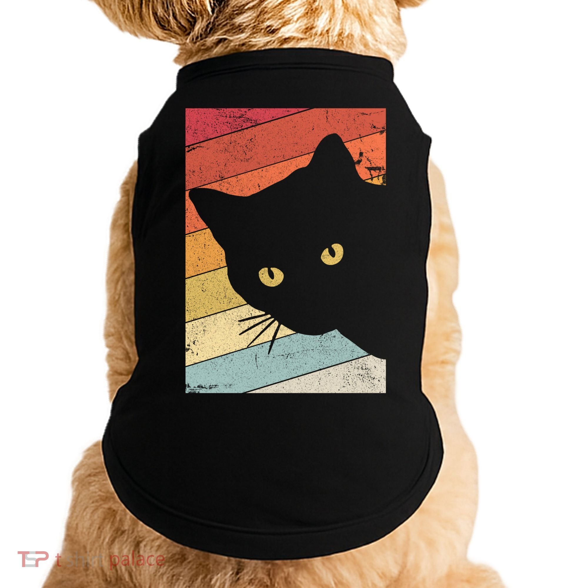 Retro Cat Cool Gift For Kitten Lovers Doggie Tank