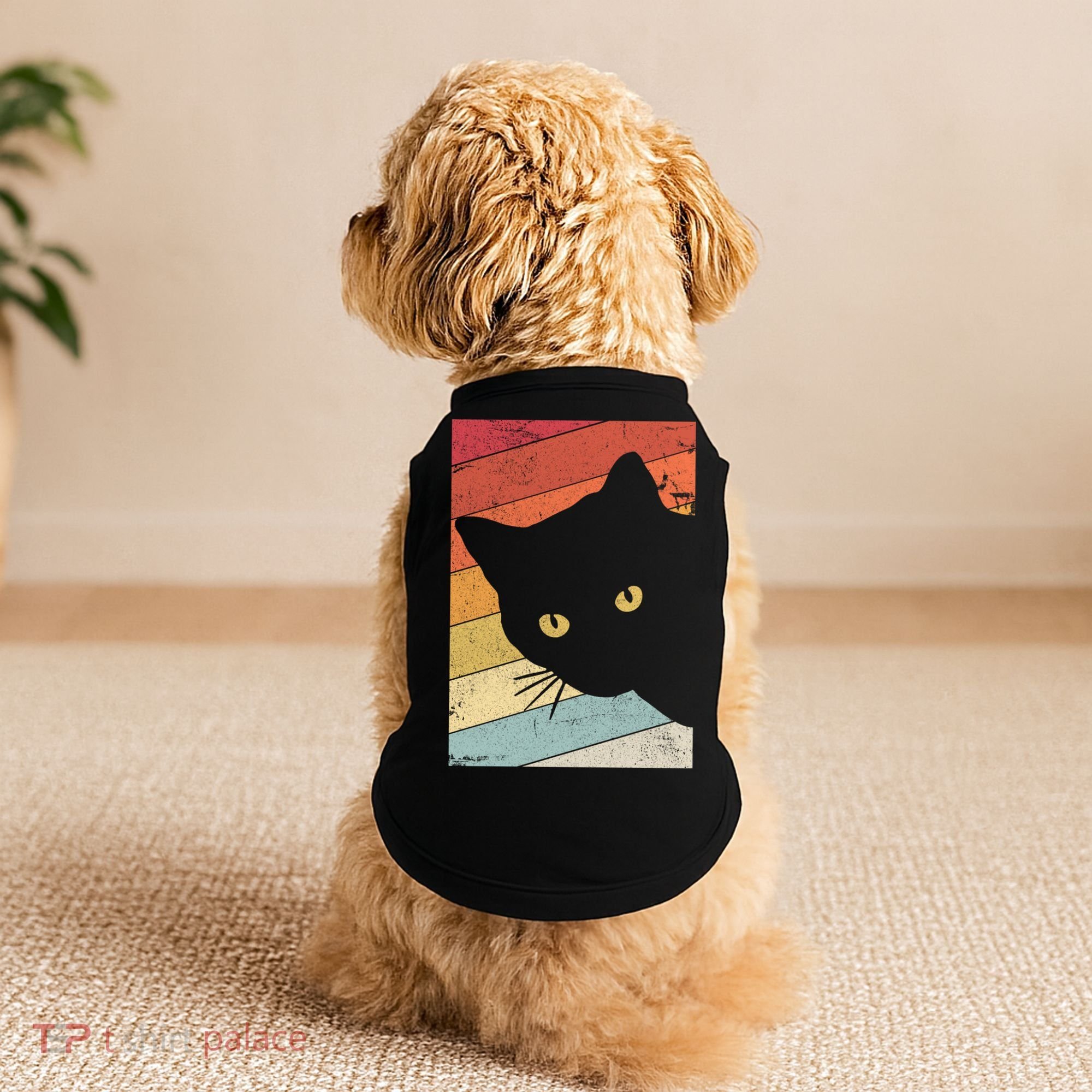 Retro Cat Cool Gift For Kitten Lovers Doggie Tank
