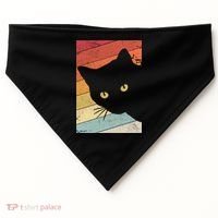 Retro Cat Cool Gift For Kitten Lovers USA-Made Doggie Bandana thumb 0