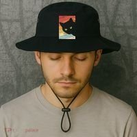 Retro Cat Cool Gift For Kitten Lovers Bucket Hat thumb 2