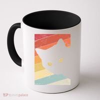 Retro Cat Cool Gift For Kitten Lovers Coffee Mug thumb 0