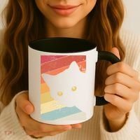 Retro Cat Cool Gift For Kitten Lovers Coffee Mug thumb 3