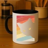 Retro Cat Cool Gift For Kitten Lovers Coffee Mug thumb 4