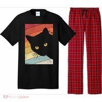 Retro Cat Cool Gift For Kitten Lovers Pajama Set thumb 0
