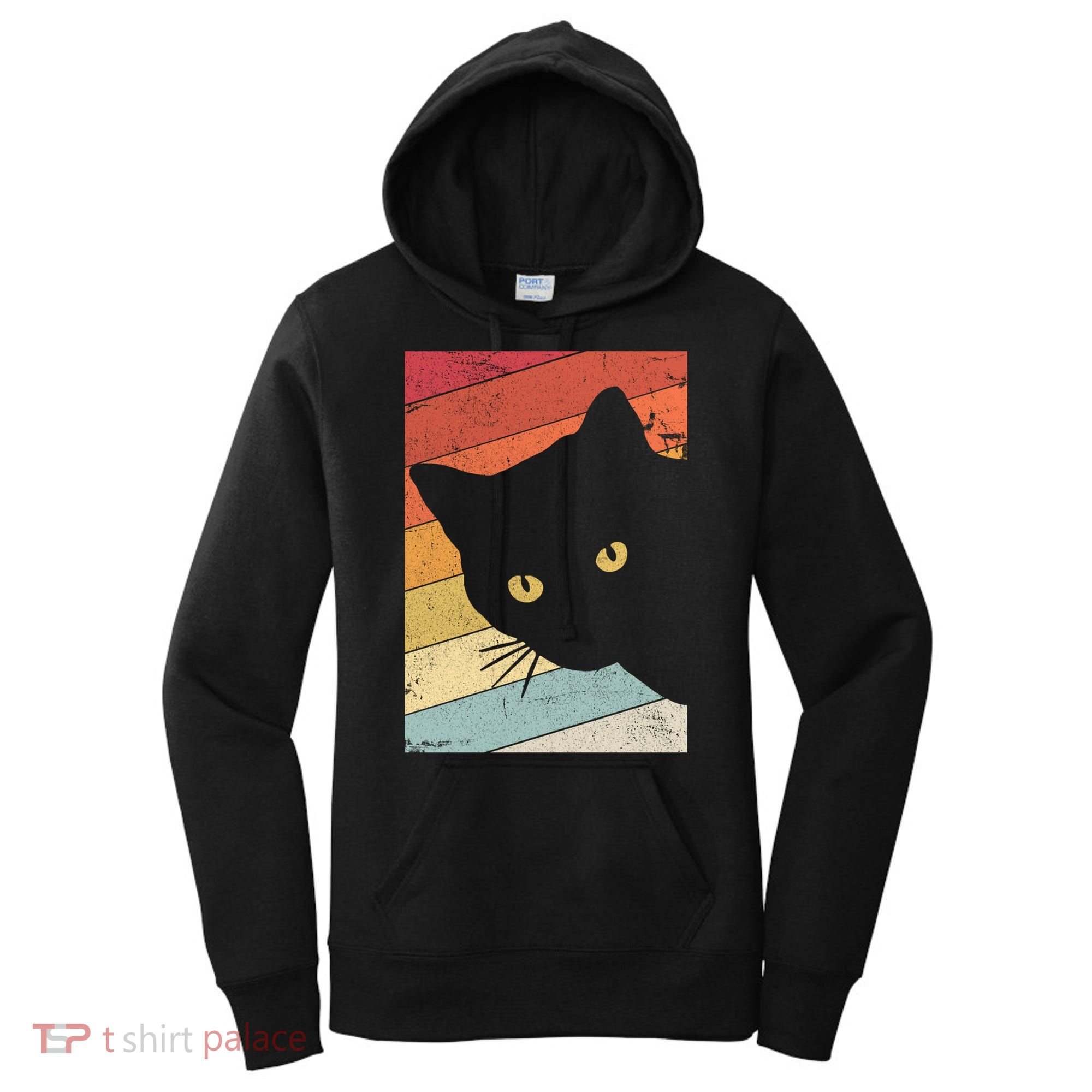 Retro Cat Cool Gift For Kitten Lovers Women's Hoodie