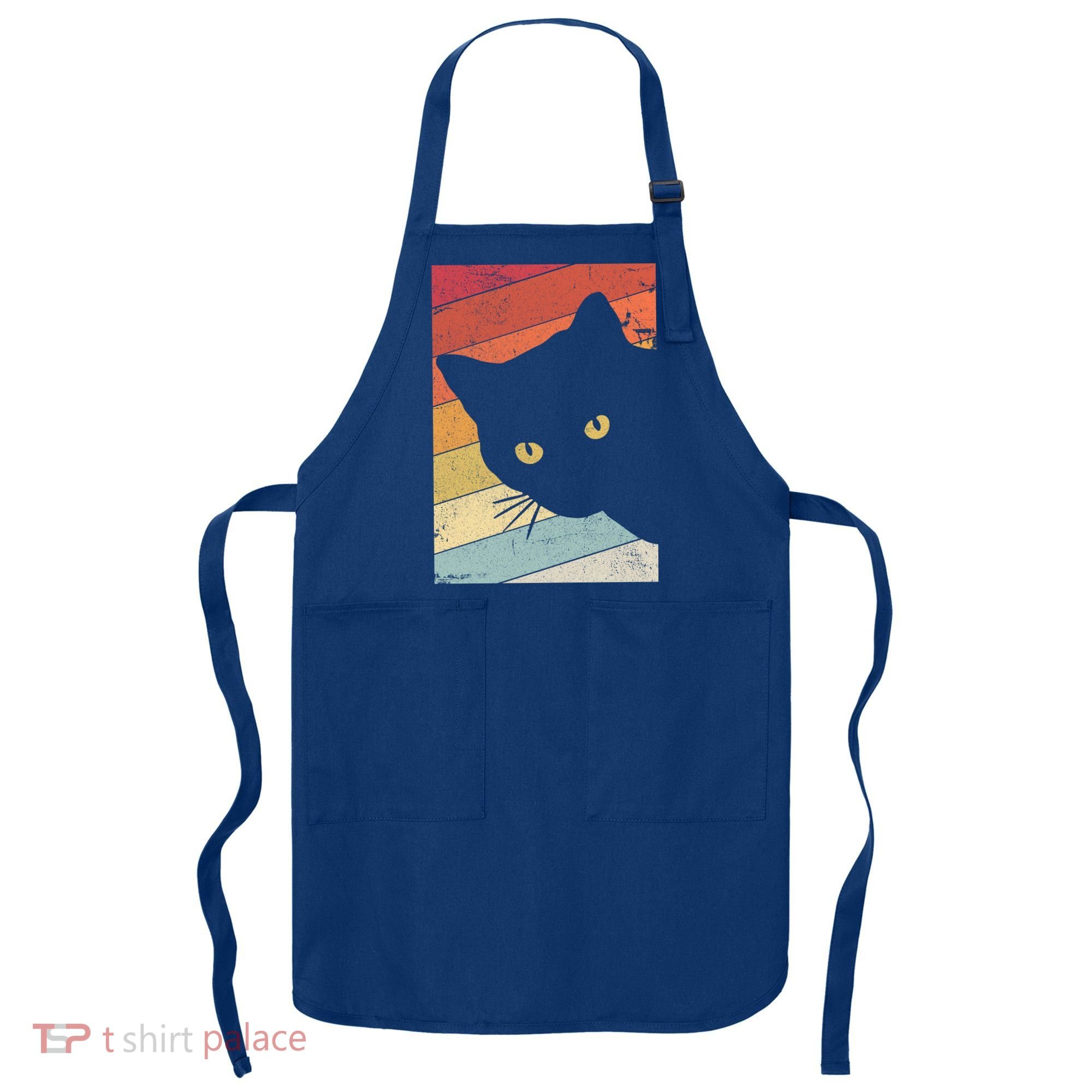 Retro Cat Cool Gift For Kitten Lovers Apron