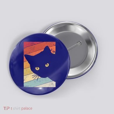 Retro Cat Cool Gift For Kitten Lovers Button