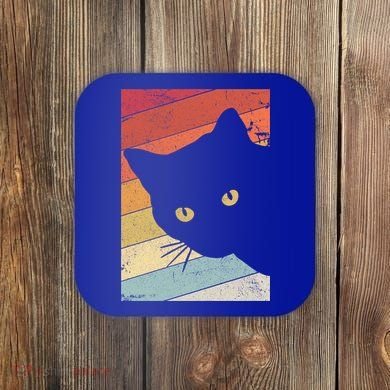 Retro Cat Cool Gift For Kitten Lovers Coaster