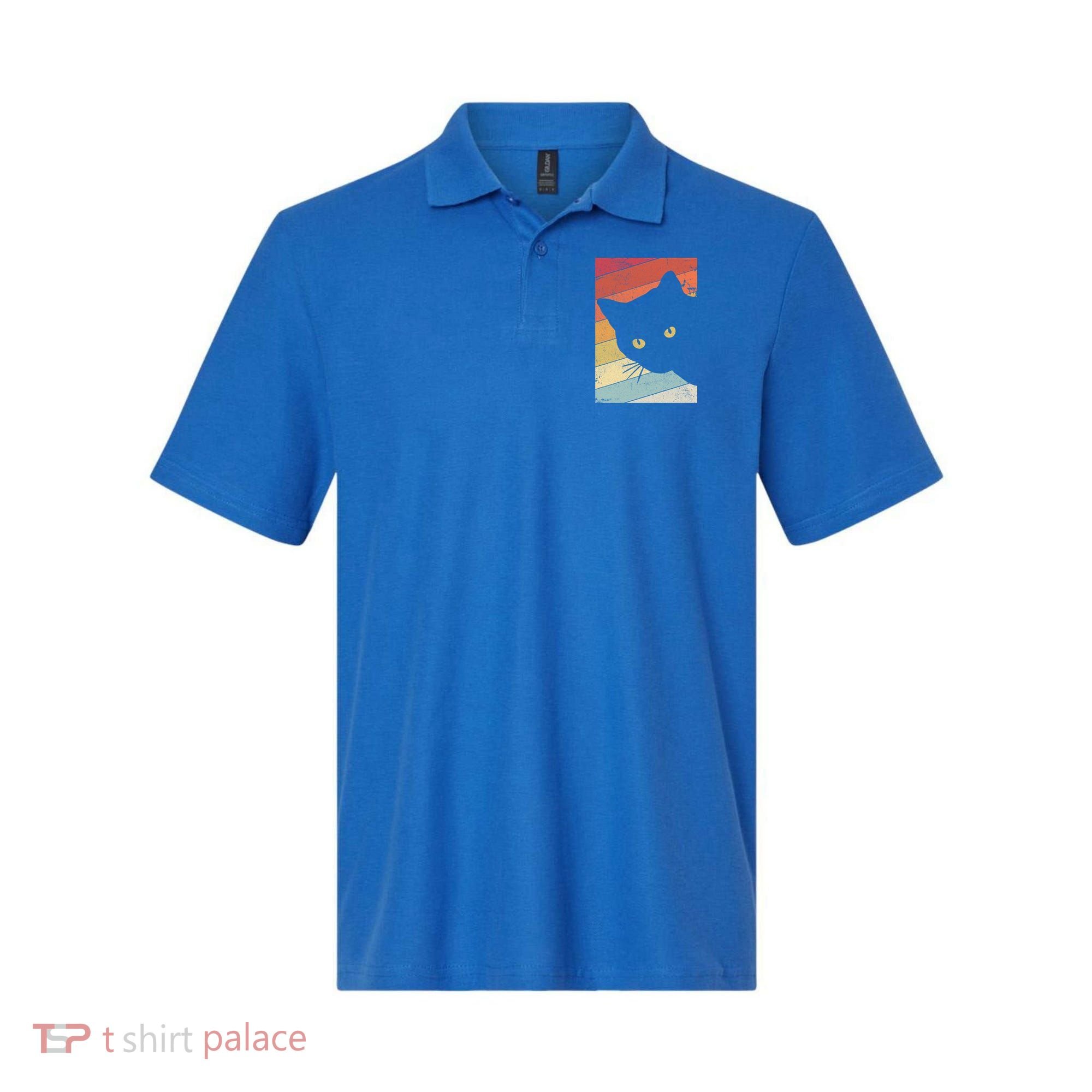 Retro Cat Cool Gift For Kitten Lovers Polo