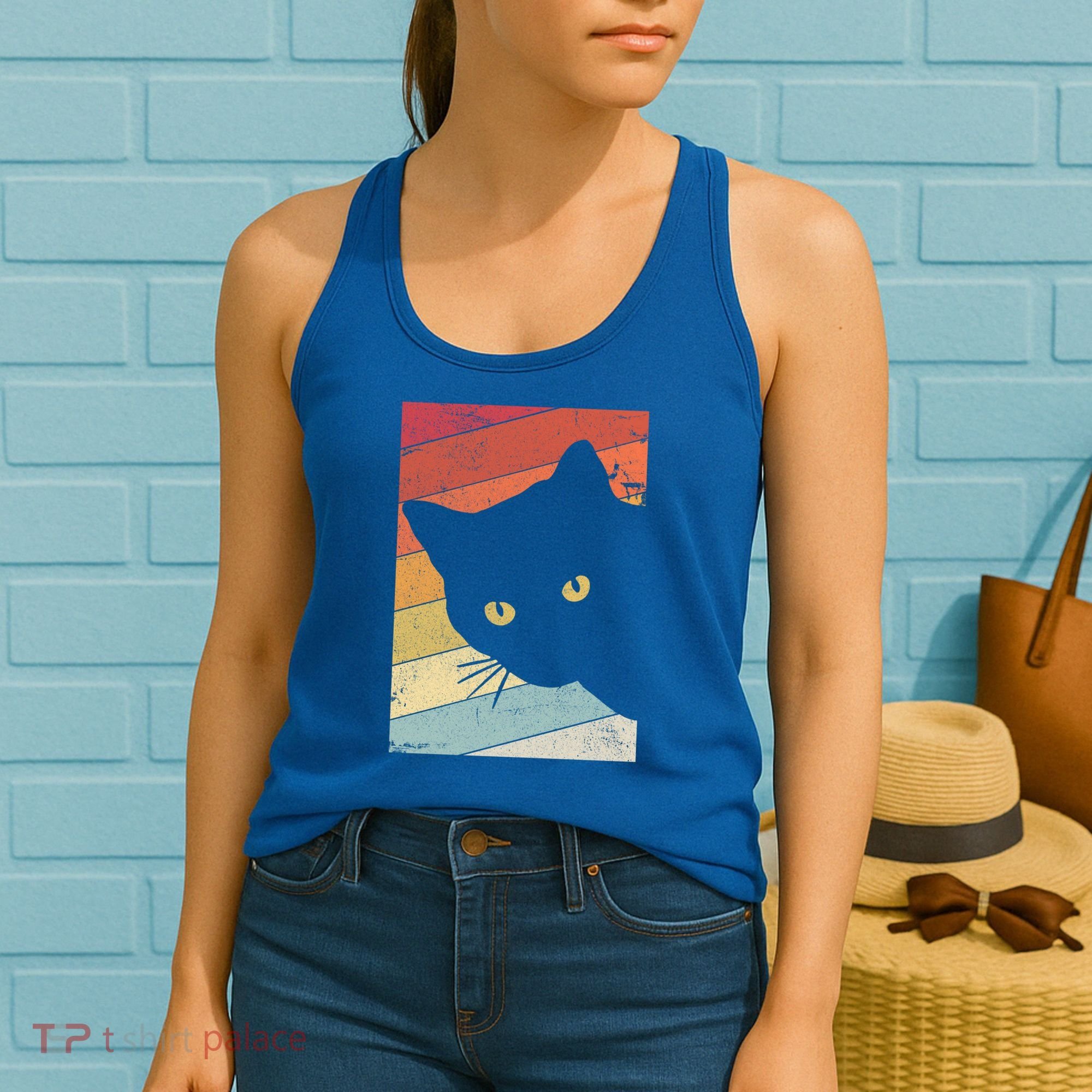Retro Cat Cool Gift For Kitten Lovers Women's Tank Top