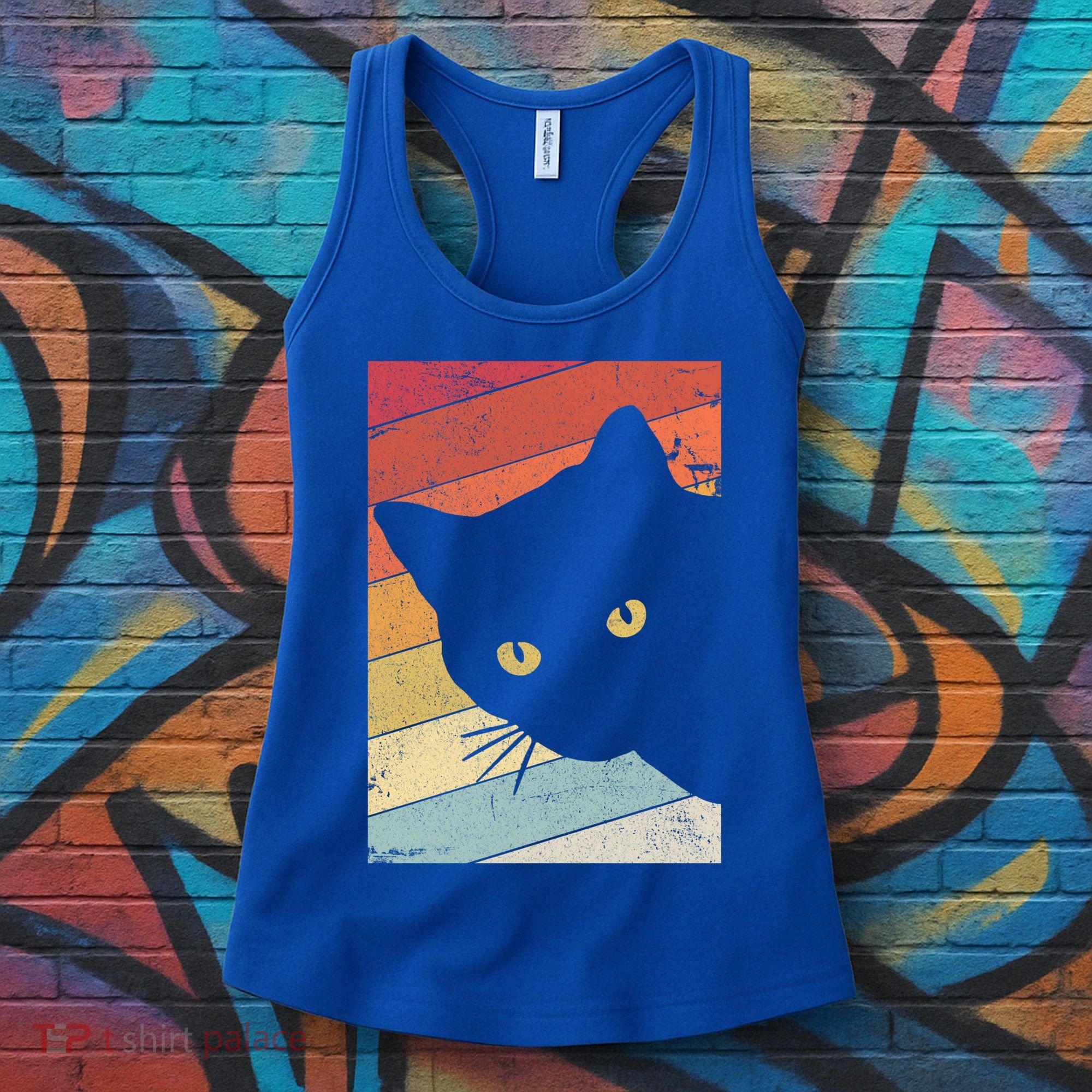Retro Cat Cool Gift For Kitten Lovers Women's Tank Top