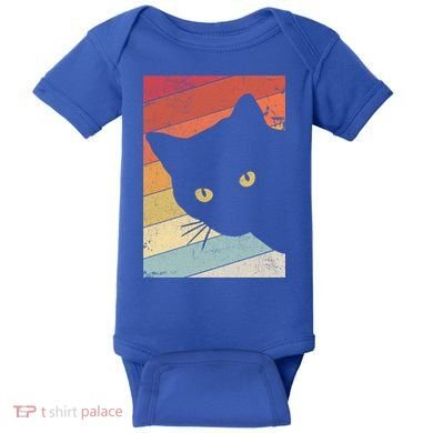 Retro Cat Cool Gift For Kitten Lovers Baby Bodysuit