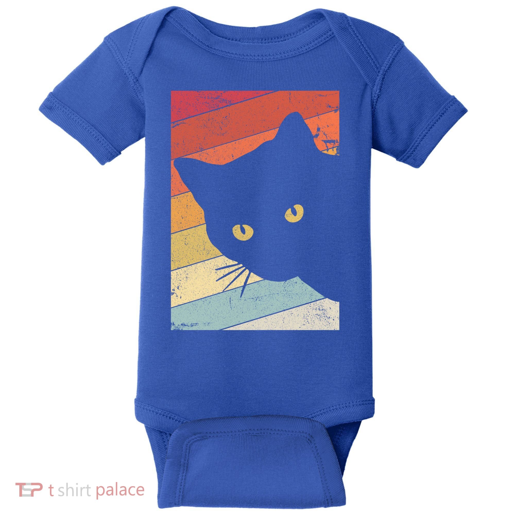 Retro Cat Cool Gift For Kitten Lovers Baby Bodysuit