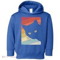 Retro Cat Cool Gift For Kitten Lovers Toddler Hoodie thumb 0